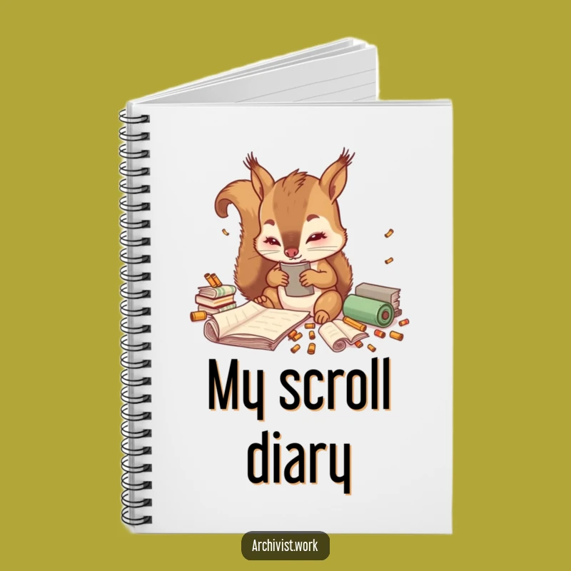 Funny Squirrel Archivist Notebook: Cute Scroll Sorter Journal, Perfect Gift for Note-Takers